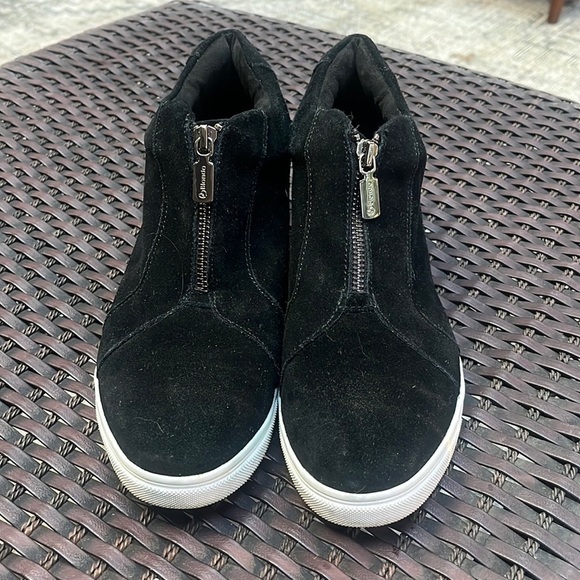 Womens BLONDO Glenda Black Suede Waterproof Zip Up Boots / Size 8.5 m - Picture 1 of 10